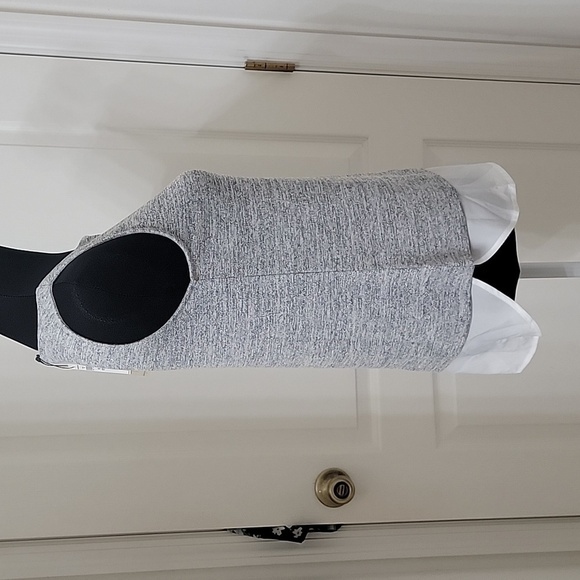 Banana Republic Factory Size PXS Gray and White Layered-Look Sleeveless Top. NEW - Picture 4 of 10